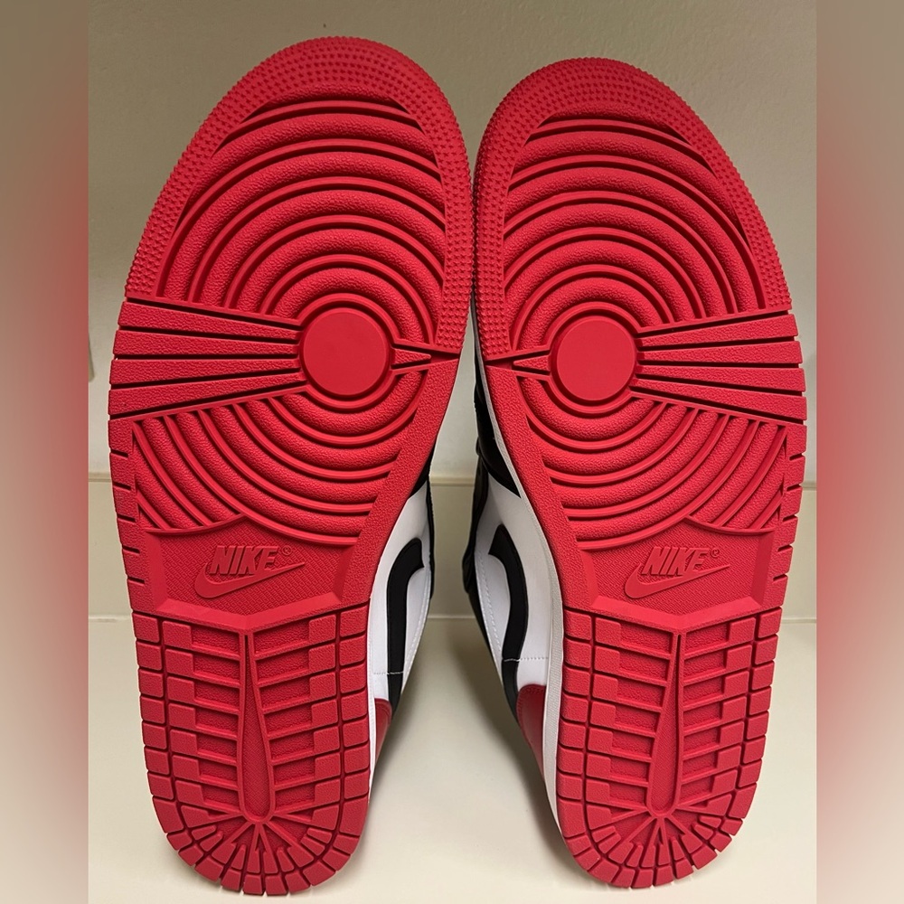 Jordan 1 Bred Toe 2.0, Black, White, and Red, Size 14, New - Picture 8 of 14